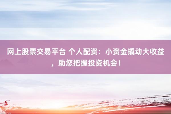 网上股票交易平台 个人配资：小资金撬动大收益，助您把握投资机会！