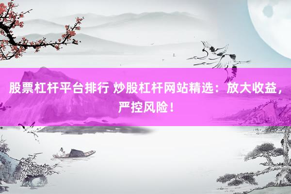 股票杠杆平台排行 炒股杠杆网站精选：放大收益，严控风险！
