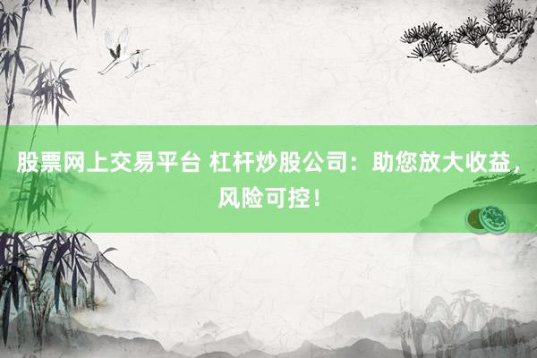 股票网上交易平台 杠杆炒股公司：助您放大收益，风险可控！