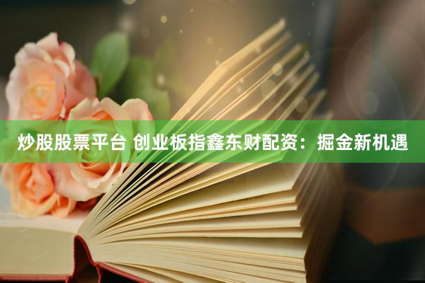 炒股股票平台 创业板指鑫东财配资：掘金新机遇