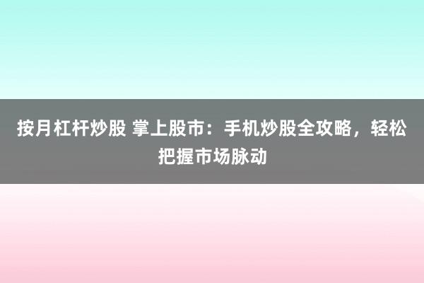 按月杠杆炒股 掌上股市：手机炒股全攻略，轻松把握市场脉动