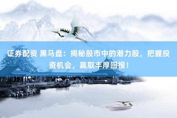 证券配资 黑马盘：揭秘股市中的潜力股，把握投资机会，赢取丰厚回报！