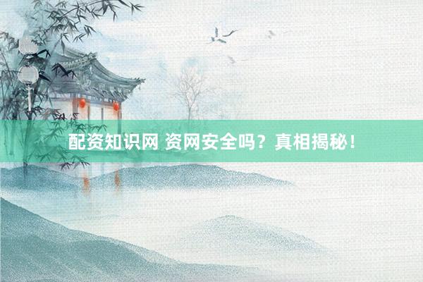 配资知识网 资网安全吗？真相揭秘！
